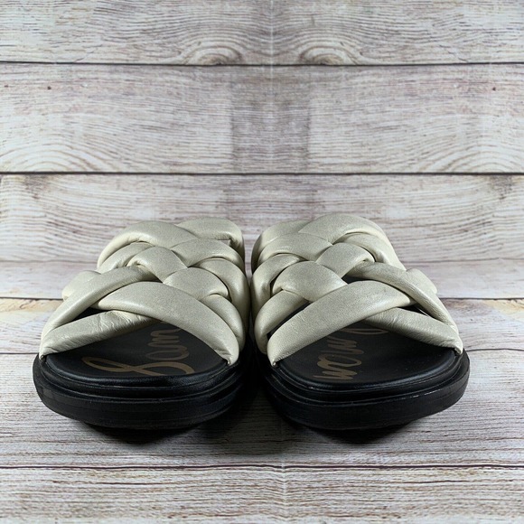 Sam Edelman Vaughn Ivory Leather Sandals Womens Size 8 M - Picture 2 of 8